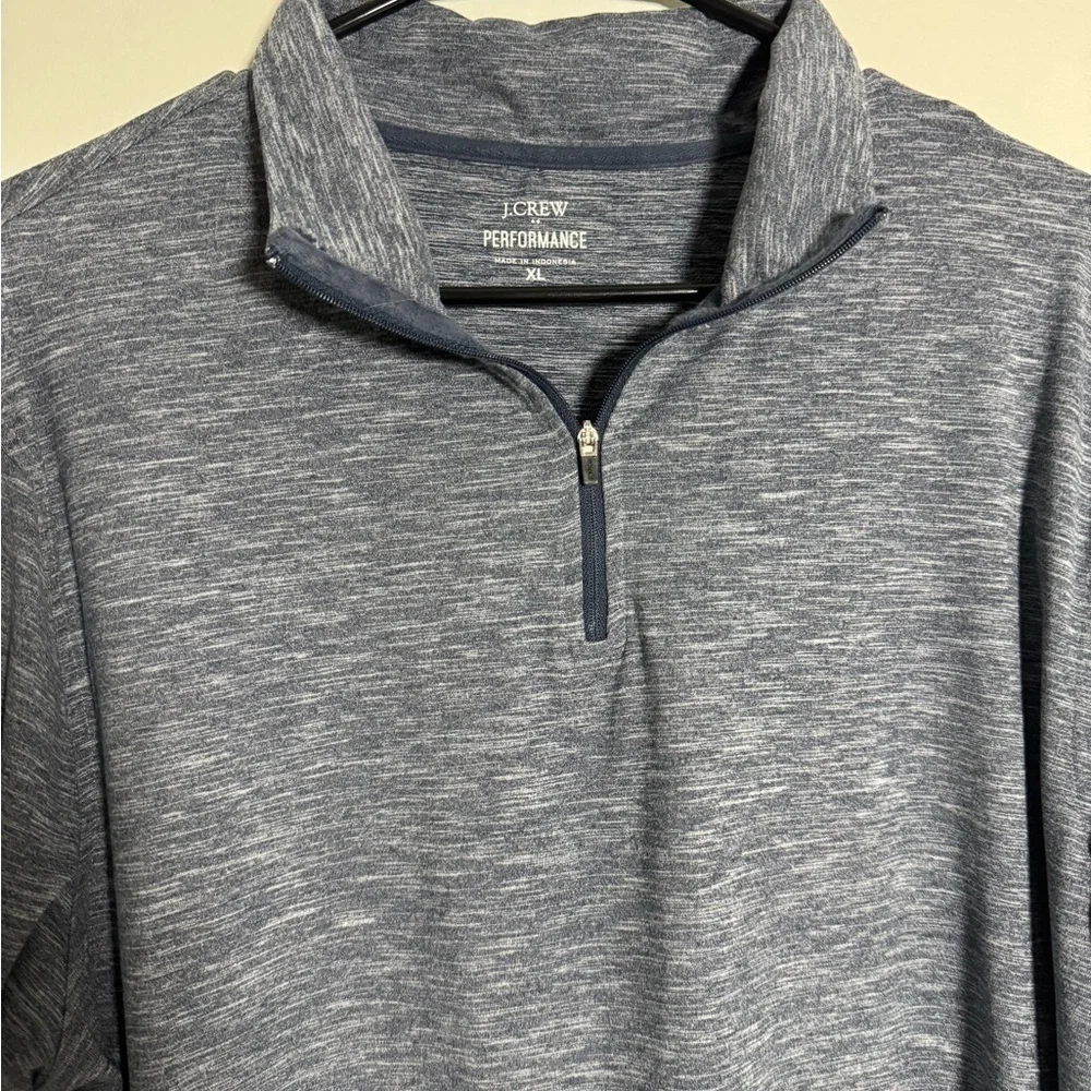 J.Crew Performance 1/4 Zip Pullover XL Gray Athletic Shirt